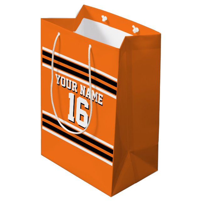 Pumpkin Orange Blk Team Jersey Anpassningsbar Numb (Baksidan Vinklad)