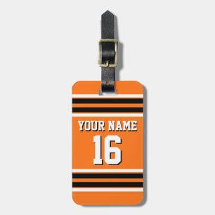 Pumpkin Orange Blk Team Jersey Anpassningsbar Numb Bagagebricka