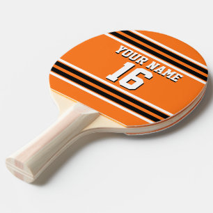 Pumpkin Orange Blk Team Jersey Anpassningsbar Numb Pingisracket