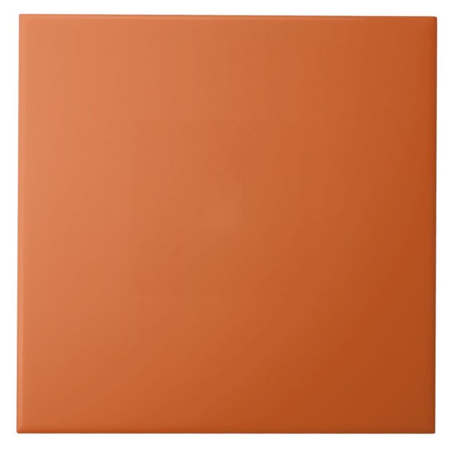 Pumpkin Orange Ceramic Tile. Kakelplatta (Framsidan)