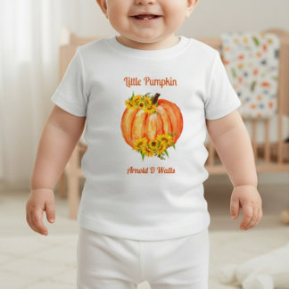Pumpkin Orange Fall Baby Shower T Shirt