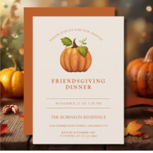 Pumpkin Orange Friendsgiving-Thanksgiving