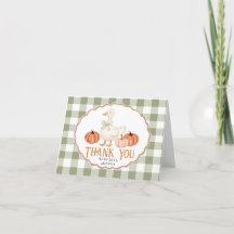 Pumpkin Orange Goose Baby Shower Tack Card