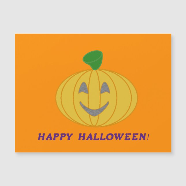 Pumpkin Orange Magnetic Card (Framsida)