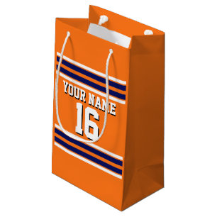 Pumpkin Orange med Navy White Rand Team Jersey