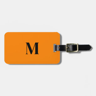 Pumpkin Orange Monogram - höstgåva Bagagebricka