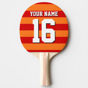 Pumpkin Orange Red Team Jersey Preppy Rand Pingisracket