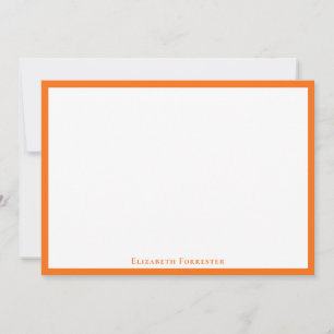 Pumpkin Orange Simple Minimalist Gräns Note Anteckningskort
