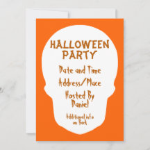 Pumpkin Orange Skull - minimalt