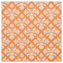 Pumpkin-Orange, Vita Damask Pattern #3 Storlek6