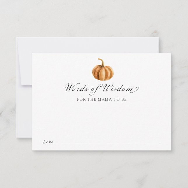Pumpkin Ord för mamma Inbjudningar (Framsida)