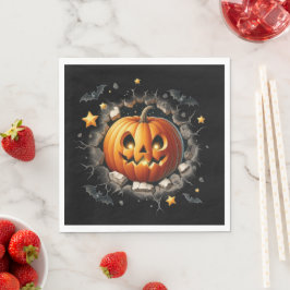 Pumpkin på Black Napkin Pappersservett