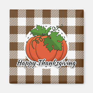 Pumpkin på Brown Play - Happy thanksgiving Magnet