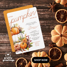 Pumpkin på det sätt som gör att kummeln faller ner inbjudningar