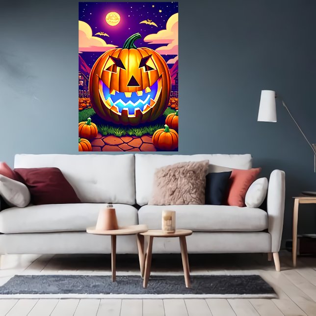 Pumpkin på natten | AI Art Poster (Skapare uppladdad)