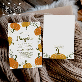 Pumpkin på vägen till den neutrala babysknappen fö inbjudningar