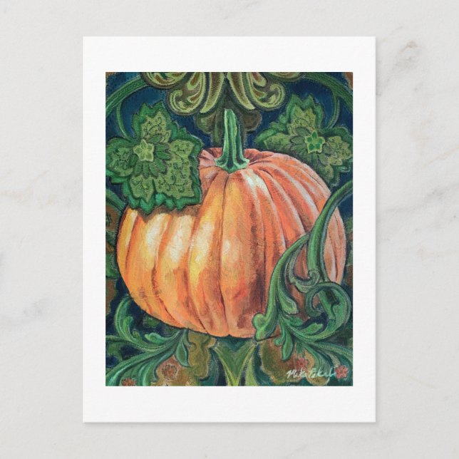 Pumpkin Painting blank Vykort (Framsida)