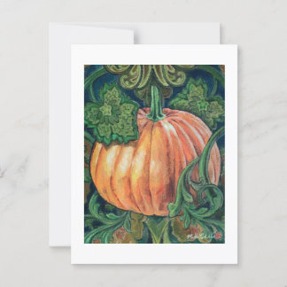Pumpkin Painting blank Vykort