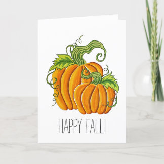 Pumpkin Pair Greeting-kort Tack Kort