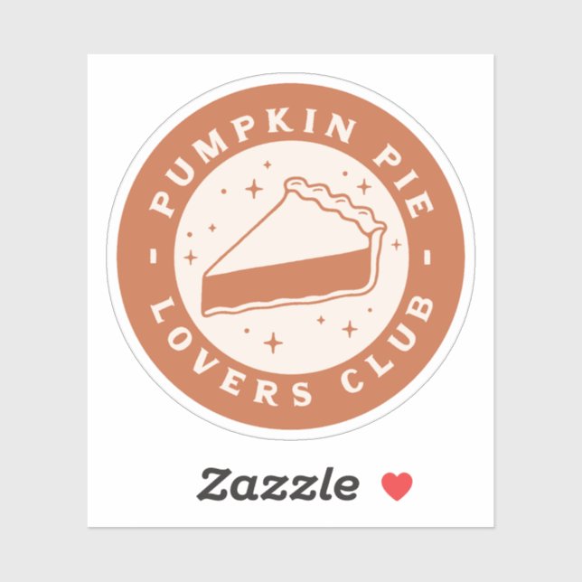 Pumpkin paj älskare klubb klistermärken (Ark)