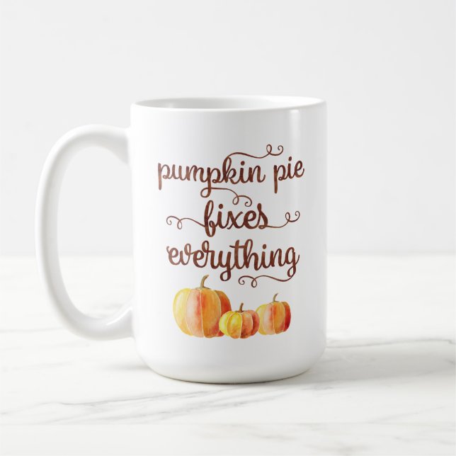 Pumpkin Paj åtgärdar allt lustigt citat Kaffemugg (Vänster)