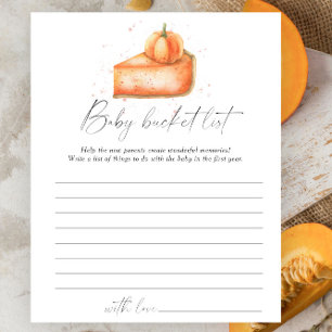 Pumpkin paj - Baby-bucket-listspel