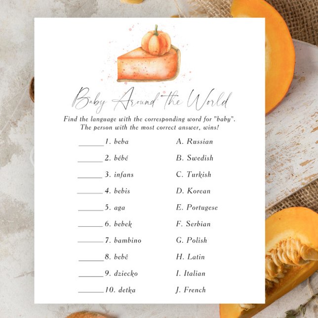 Pumpkin paj - Baby värld runt (Skapare uppladdad)