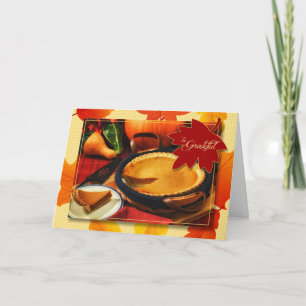 Pumpkin Paj BE-kort för Thanksgiving Helgdag Helgkort