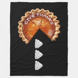 Pumpkin Paj Eating Whipping Cream Swirl Fleecefilt