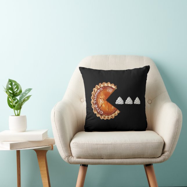 Pumpkin Paj Eating Whipping Cream Swirl Kudde (Stol)