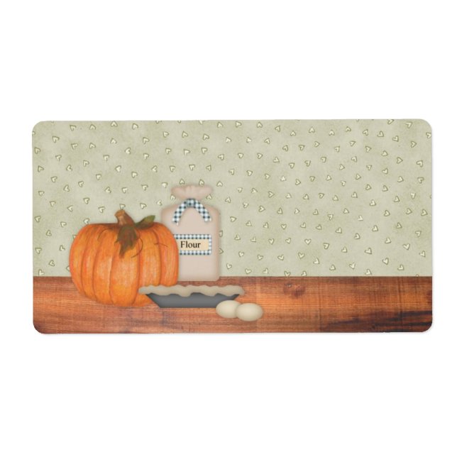 Pumpkin Paj-etikett Fraktsedel (Framsidan)