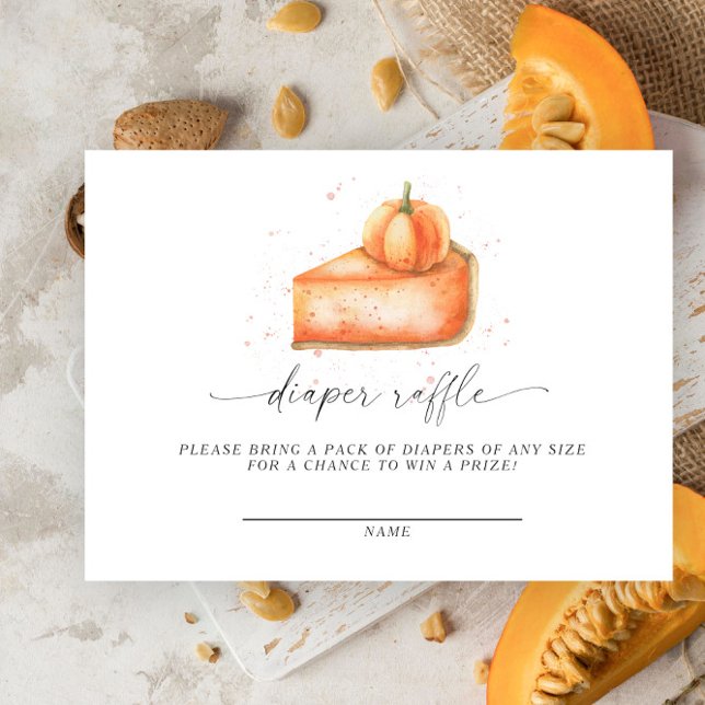 Pumpkin paj faller barnduschdiskare, raffel tilläggskort (Skapare uppladdad)