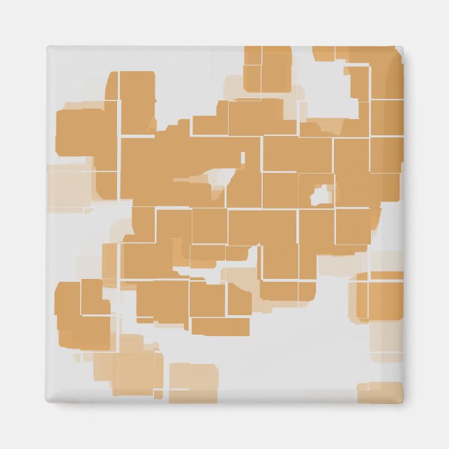 "Pumpkin Paj" Geometrisk Abstrakt Magnet (Framsidan)