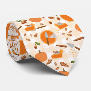 Pumpkin Paj höstfällning Mönster Slips
