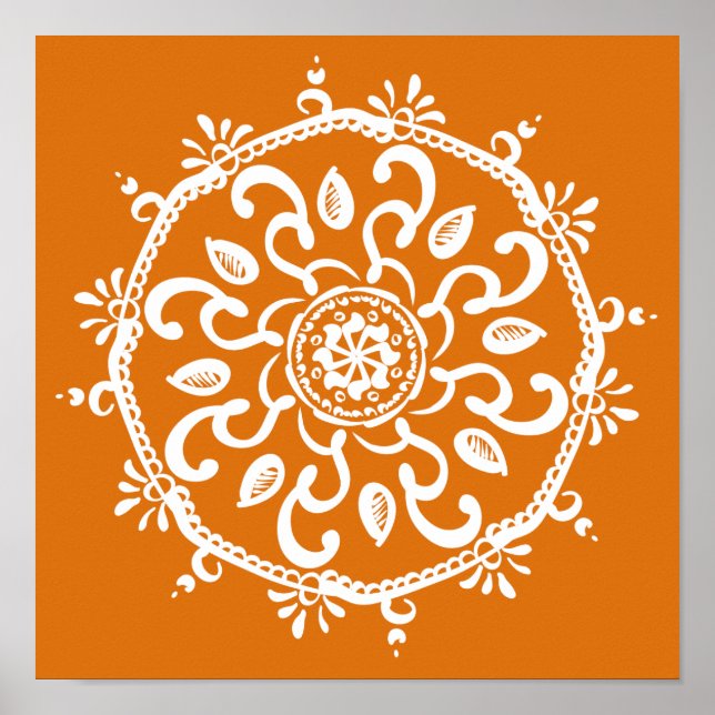 Pumpkin Paj Mandala Poster (Framsidan)