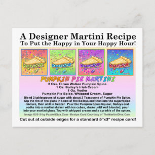 Pumpkin Paj Martini Recept Card-vykort Vykort
