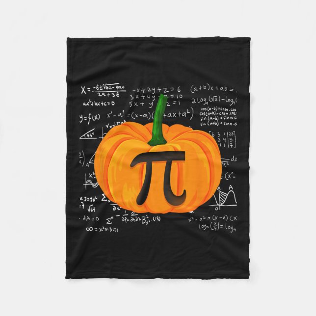 Pumpkin Paj Math Funny Halloween Thanksgiving Pi D Fleecefilt (Framsidan)