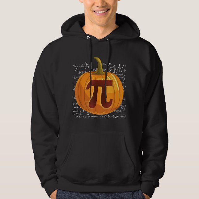 Pumpkin Paj Math Funny Halloween Thanksgiving Pi D Hoodie (Framsida)