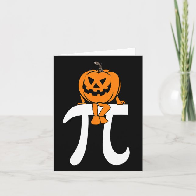 Pumpkin Paj Math Funny Halloween Thanksgiving Pi D Kort (Framsida)