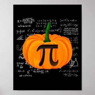 Pumpkin Paj Math Funny Halloween Thanksgiving Pi D Poster