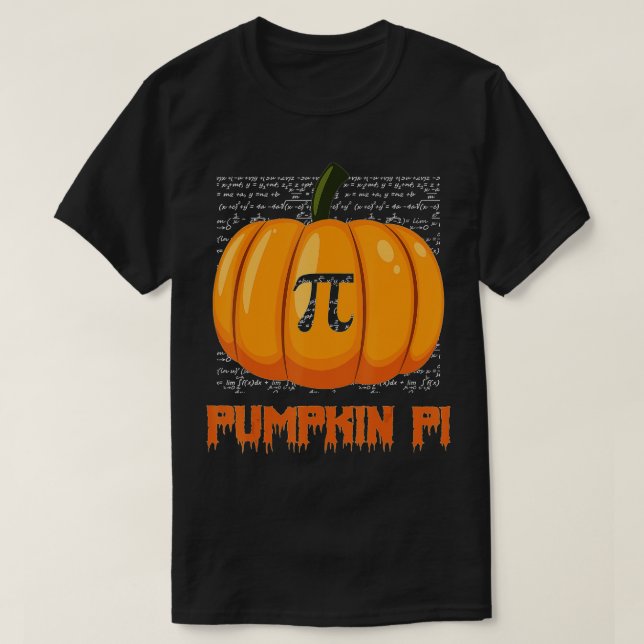 Pumpkin Paj Math Funny Halloween Thanksgiving Pi T Shirt (Design framsida)