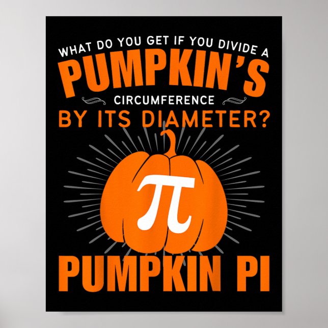 Pumpkin Paj Math Halloween Pi Day Costume Manar Wo Poster (Framsidan)