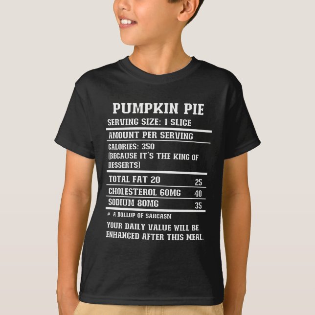 Pumpkin Paj Nutrition Fact.b T Shirt (Framsida)