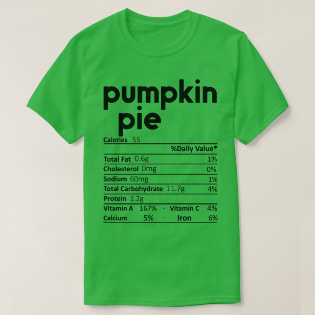 Pumpkin Paj Nutrition Facts Funny Thanksgiving Chr T Shirt (Design framsida)