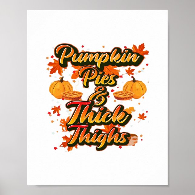 Pumpkin Paj och tjocka lårar väsentliga Poster (Framsidan)