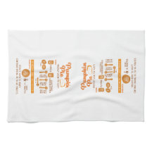 Pumpkin Paj Recipe Kitchen Towel - Rustic