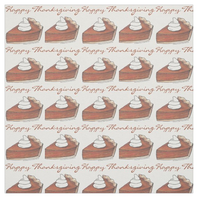 Pumpkin Paj Slices Happy thanksgiving Food Dessert Tyg (Provkarta)