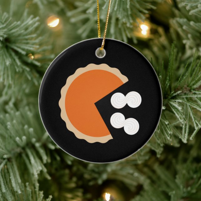 Pumpkin Paj Thanksgiving Humor Pumpkin Season Julgransprydnad Keramik (Träd)