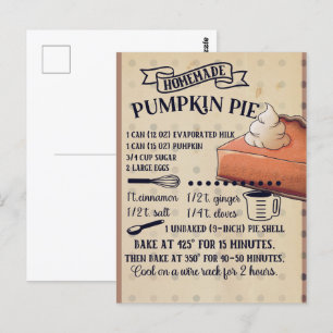 Pumpkin Paj Thanksgiving - vykort för mottagning