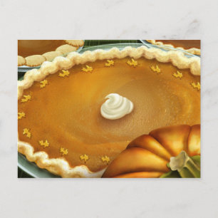Pumpkin Paj-vykort för thanksgiving Dag Helg Vykort